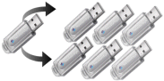 Duplicate to multiple memory sticks